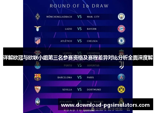 详解欧冠与欧联小组第三名参赛资格及赛程差异对比分析全面深度解 详解欧冠与欧联小组第三名参赛资格及赛程差异对比分析全面深度解